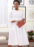 McCall's Patterns McCall's Women's Knee Length Pleated Dress, Sizes 6-14 Sewing Pattern, White...