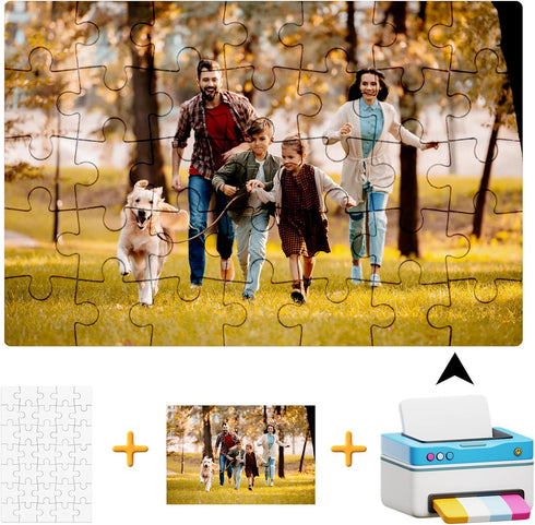 10 Sheets Blank Puzzles, 6x4 Inch All White Puzzle Sublimation Blank Puzzles to Print on DIY Puzzle Printable Puzzles Thermal Transfer Blank Jigsa...