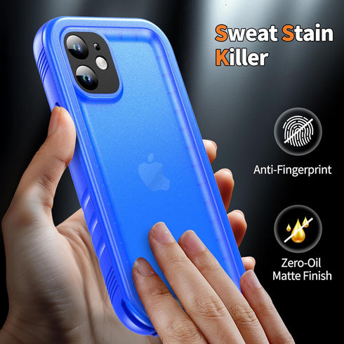 Cozycase Compatible with iPhone 12 Pro Max Waterproof Case - Full Body Rugged Dustproof Shockproof Cover Bumper Case with Built-in Screen Protecto...