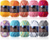 10x50g Multi Color Acrylic Yarn 50g Crochet Yarn Starter kit for Knitting Crocheting Weaving Adult and Kid Craft Projects...