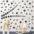 76 Pieces Dog Paw Decal Paw Print Sticker Dog Room Decor for Walls Pup Removable Vinyl Wall Sticker Decoration Animal Footprint for Nursery Bedroo...