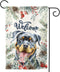 Welcome Rottweiler and Winter Flower Home Flag 12 x 18 Inch Double-Sided Outdoor Yard Flag Decorative Puppy Dog Pet Rescue Garden Flag...