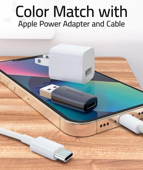 Syntech USB C to USB Adapter Pack of 3, USB C Female to USB 3.0 Male Adapter, Type C Charger Cable Power Converter Compatible with iPhone 15 iPad ...