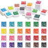 52 Pieces Mini Ink Blending Tools with Replacement Foam Pads Ink Pads Detail Blending Tools and 24 Colors Craft Ink Pad Stamps for Distressing Scr...