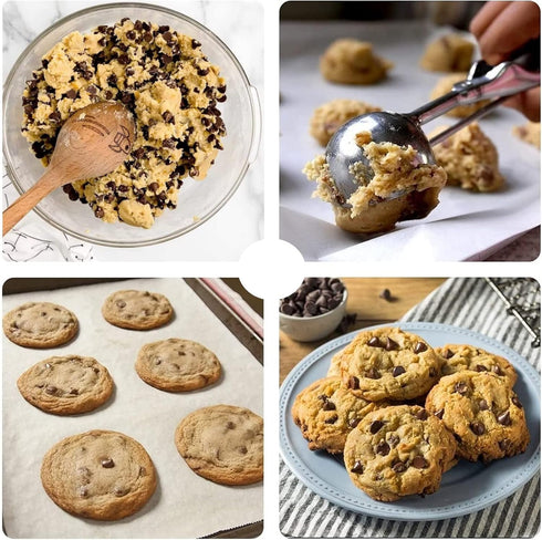 Cookie Scoop, 18/8 Stainless Steel Cookie Scooper, Cookie Scoops for Baking, 3Tbsp/45ml/1.5oz Cookie Dough Scoop, Ice Cream Scooper with Trigger R...