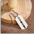 Punk Stainless Steel Razor Blade Pendant Necklace...