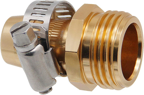 Garden Hose Repair Connector with Clamps, Male and Female Garden Hose Fitting, 2 Set...