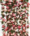 PARTY JOY 5pcs 41Ft Flower Garland Fake Rose Vine Artificial Flowers Hanging Rose Ivy Hanging Baskets Wedding Arch Garden Background Decor (Pink, ...