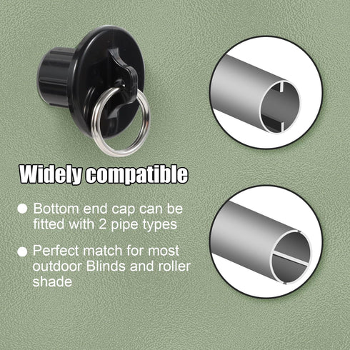 Lifepefe Bunge kit+cordless bracket+new end cover, universal replacement mounting bracket kit for outdoor/indoor sun blind (Black)...