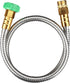 304 Stainless Steel Metal Garden Hose Connector 5 Feet Short Garden Water Hose Extension Extender, Drinking Water Hose Lead and BPA Free...