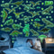 Zonon 114 Pcs/ 4 Sheet Glow in The Dark Dinosaur Wall Decals for Boys Bedroom Waterproof Self Adhesive Glowing Dinosaur Wall Stickers Removable Di...