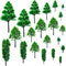 21 Pieces Mixed Model Trees,1.18-5.51 inch Model Train Scenery Architecture Trees Fake Trees for DIY Crafts, Building Model, Projects, Woodland wi...