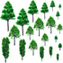 21 Pieces Mixed Model Trees,1.18-5.51 inch Model Train Scenery Architecture Trees Fake Trees for DIY Crafts, Building Model, Projects, Woodland wi...