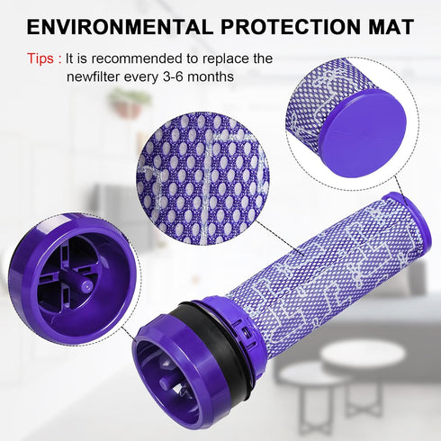 HIFROM Replacement Pre Motor Stick Filter Compatible with Dyson DC28 DC37 DC39 DC53 Vacuum Cleaner, Washable HEPA Filter Replacement for 923413-01...