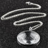 5X Magnifying Glass Pendant 1.6" Glass Lens Dia. and 35" Alloy Necklace (Silver)...