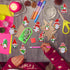 Tudomro 24 Pcs Christmas Diamond Painting Keychains Kit DIY Diamond Painting Ornaments Diamond Art Keychains Hanging 5D Key Ring Rhinestone Pendan...