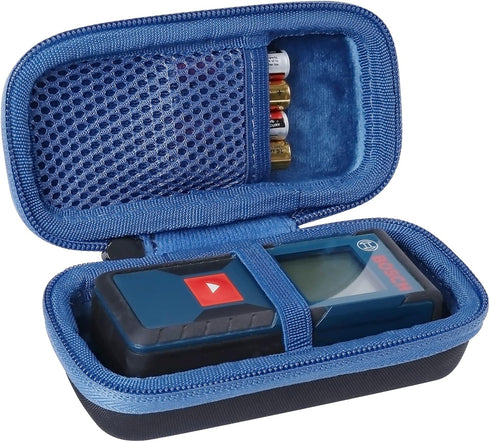 co2CREA Hard Case compatible with Bosch GLM 20 Compact Blaze 65' Distance Measure (Black Case + Inside Blue + Blue Zipper)...