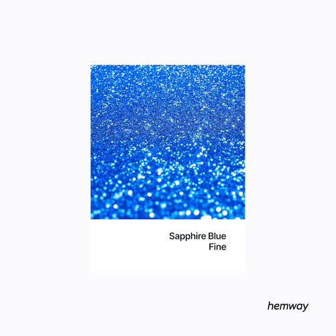 Hemway Craft Glitter - Sapphire Blue | 100g Fine Metallic Sequin Flakes for Resin & Epoxy Crafts | Supplies for Tumblers, Cards, Jewellery, Candle...