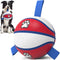 Dog Ball Basketball Toys - Balls for Dogs with Straps, Dog Toys for Tug of War, Dog Water Toy Pool Toys for Small Medium Dogs, Dog Birthday,Blue R...