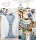 Dusty Blue Cheesecloth Table Runner 141 in Long, Blue Gauze Table Runner, Cheese Cloth for Wedding Decoration, Boho Baby Boho Baby Shower...