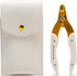 Professional Luxury Stainless Steel Dog Nail Clipper with Faux Leather Case, includes Safety Guard for Easy and Precise Cutting to Avoid Over Cutt...