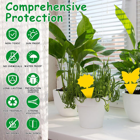 Fruit-Fly Sticky-Trap 26pc Mosquito-Repellent Insect Killer Outdoor Indoor Sticky Bug-Catcher for Wasp Mosquito Ant Gnat Fungus Gnat Roach Whitefl...
