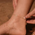 MOLEVY Ankle Bracelets for Women 14K Gold Plated Anklets Tiny Cross Anklet for Women Waterproof Ankle Bracelet Dainty Bridesmaid Summer Jewelry Gi...