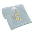 Disney Winnie The Pooh Hello Sunshine Aqua Super Soft Baby Blanket with Multi Colored Rainbow & Cloud Applique, Aqua, Yellow, White...