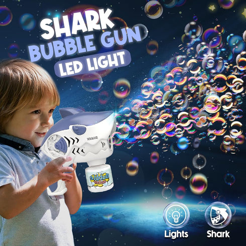 Dolanus Bubble Gun, Shark Bubbles Machine Blaster Gun for Kids with Bubble Solution, Toys for 3+ Year Old Boys, Gifts for 3 4 5 6 7 8 Year Old Boy...