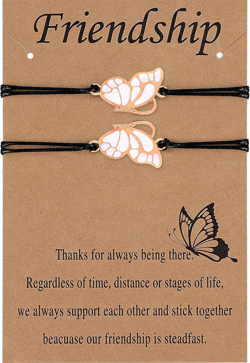 Friendship Bracelets for 2 Best Friends Matching Bracelet for BBF Friendship Gifts for Women Friends Couples Mother Flower Gifts Distance Birthday...