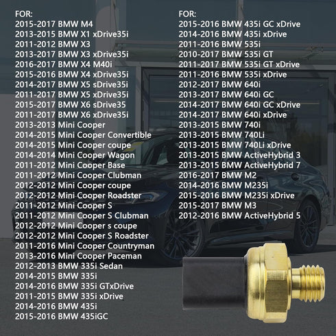 Engine Oil Pressure Sensor ompatible 2009-2019 for BMW X3 X5 M4 Z4 325i 328i 330i 335i 435i 535i 640i 740i Mini Cooper Replacement # 12617592532...