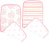 SwaddleDesigns Cotton Muslin Baby Burpies, Set of 2 Cotton Burp Cloths, Pink Heavenly Floral Shimmer...