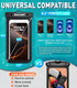 Hiearcool Universal Waterproof Phone Pouch Compatible for iPhone 16 15 14 13 Pro Max Plus Up to 8.3", IPX8 Beach Travel Essentials-Black&Purple-2P...
