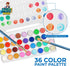 KEFF Watercolor Paint Set for Kids - 36 Water Colors Art Supplies Painting Kit with Brushes, Refillable Brush Color Pens, Paper Pad, Pencil and Er...