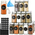 12/24/36/48pcs Glass Spice Jars, 4oz Empty Spice Jars with Metal Caps, Labels, Shaker Lids, Collapsible Funnel, Chalk Pen, Seasoning Organizer for...