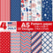 Morcheiong 90 Sheets 4th of July Pattern Paper Set 10 Designs Decorative Paper Double-Sided Craft Origami Paper for Independence Day Scrapbooking ...