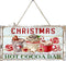 Christmas Hot Cocoa Bar Decor Hanging Wood Wall Sign - Wall Hanging House Decor w/Christmas Wall Art Design - Home Decor Art Accessories - Twisted...