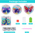FILASLFT Butterfly Diamond Painting Compact Mirror Makeup Mirror Diamond Art Pocket Mirror Portable Foldable Mirror 4 Pcs Christmas Birthday Gifts...