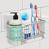 Simple Houseware Stainless Steel 6 Slots Toothbrush Holder Adhesive Wall Organizer, Chrome...