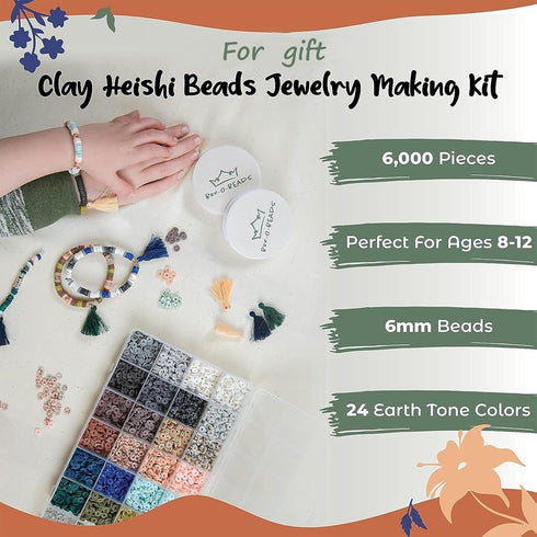 SEMATA Tassels Clay Beads for Bracelet Kit Friendship Bracelet Making Kit Jewelry Making Kit for Adults Clay Bead Set Clay Beads Bracelet Making K...
