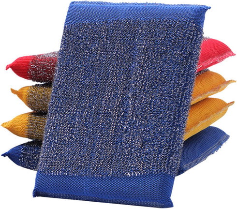 6 Pack Steel Scrub Sponge Dish Wash Sponge Multi-Use Heavy Duty Scrub for Dishwashing Long Lasting Kitchen Sponge for Hard Surface Tools...