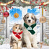 2 Pieces Christmas Pet Scarf Knitted Pet Collar Winter Cat Neck Warmer Solid Pet Scarf Puppy Cat Costume Accessories Mini Knitted Scarf for Small ...