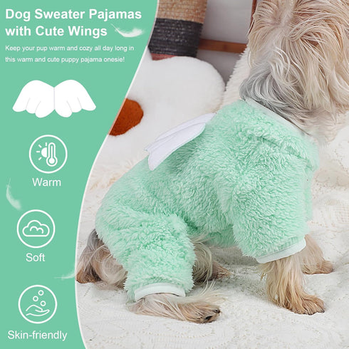 Small Dog Pajamas Dog Clothes for Small Dogs Girl Boy Fleece Small Dog Sweater Dog Pajamas Small Sized Dog Pet Clothes Puppy Sweater Dog Pjs Onesi...