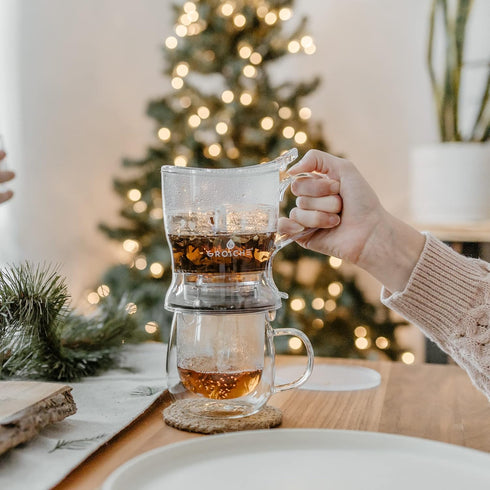 GROSCHE Aberdeen Tea Infuser Teapot & Smart Tea Maker - BPA-Free, Drip-Free Design | Coaster | Easy Brew | Easy Clean Steeper (17.7 oz - 525 ml)...