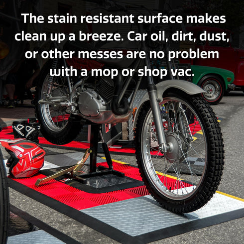 Big Floors Male Transition Edge Kit, Durable Interlocking Modular Garage Floor Edging, Compatible with RaceDeck, GarageTrac and GarageDeck Product...