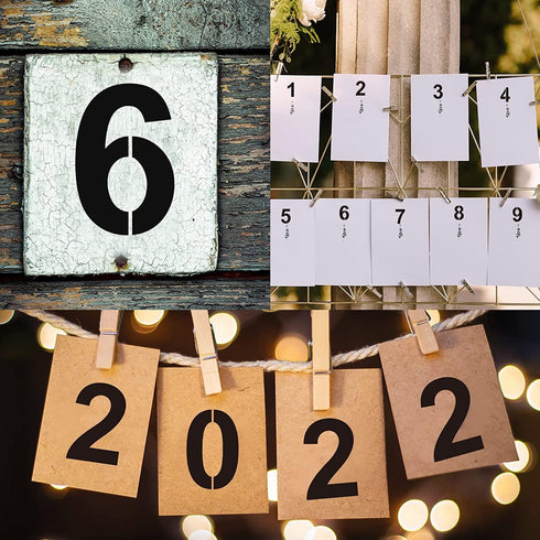 Pavement Stencils 6 Inch Numbers Interlocking Stencil Set, Curb and Median Stencils Templates, Commercial Stencils, Pro-Grade Material Thicknesses...