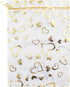 100pcs 7 x 9 Organza Bag, Flower Heart Gift Pouch for Jewelry, Candy, Wedding Favor...
