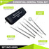 Cynamed Essential Dental Tool Kit Premium Stainless Steel Pick Oral Care Kit Hygiene Tooth Scraper Tartar Dental Scaler Tweezers Mouth Mirror for ...