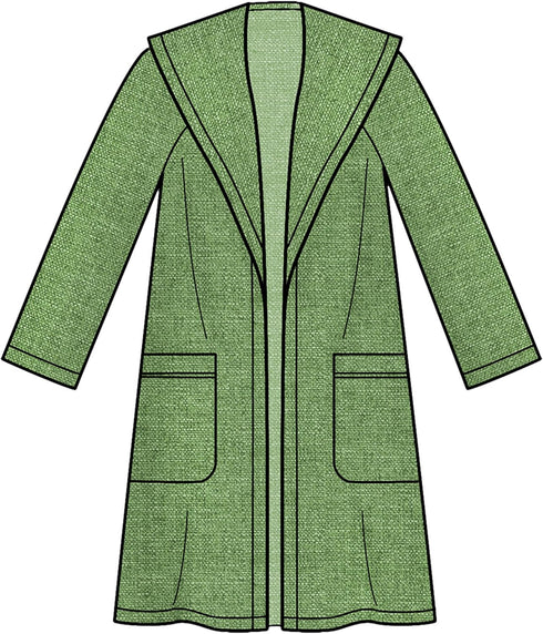 New Look Misses' Coat with Hood Sewing Pattern Packet, Design Code S9129, Sizes XS-S-M-L-XL, Multicolor...