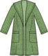 New Look Misses' Coat with Hood Sewing Pattern Packet, Design Code S9129, Sizes XS-S-M-L-XL, Multicolor...